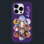 Multi-Fotomaterial Einfach Personalisiert Case-Mate iPhone 14 Pro Hülle<br><div class="desc">Multi Foto Collage Simple Modern Personalisiert Name Hexagon Pattern Smartphone iPhone Case verfügt über eine Collage aus Foto Ihrer Lieblings-Fotos in einer Hexagon-Form. Personalisiert mit deinem Namen. Perfekt zum Geburtstag, Weihnachten, Muttertag, Vatertag, Großeltern, Bruder, Schwester, bester Freund und vieles mehr. FOTO TIPP: Zentrieren Sie Ihre Fotos vor dem Hochladen nach...</div>
