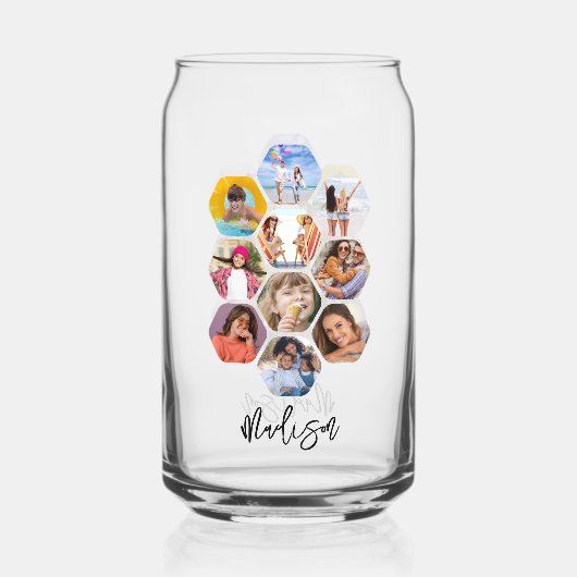 Multi-Fotomaterial Einfach Personalisiert Dosenglas (Rückseite)