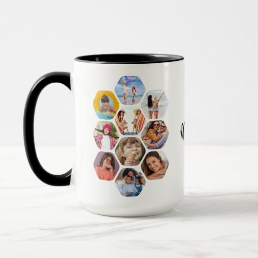 Multi-Fotomaterial Einfach Personalisiert Tasse (Links)