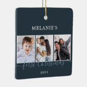Multi-Fotos erste Weihnachts-Keramik Ornament (Rechts)