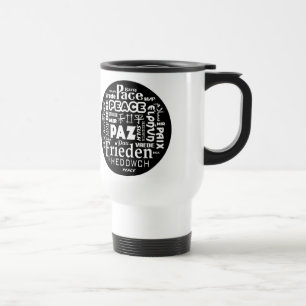 Multi Frieden Pax Paz der Reise-Tasse Sprach Reisebecher