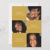 Multi Friend Graduation Party Einladung (Rückseite)