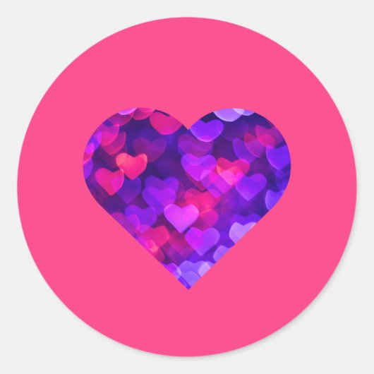Multi-Gaming Vivid Herz Runder Aufkleber (Vorderseite)