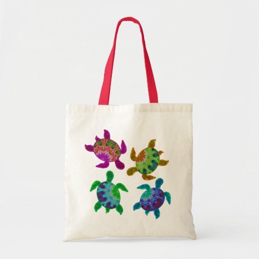 Multi gemalte Schildkröte-Taschen Tragetasche (Vorne)