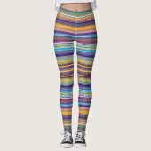 Multi-Gestreift Leggings (Vorderseite)