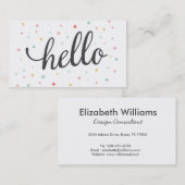 Multi hallo-Punkt-Visitenkarte Visitenkarte (Vorne/Hinten)