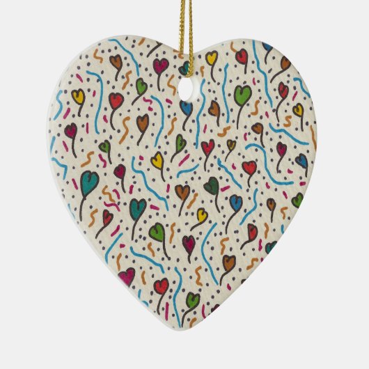 Multi Herz-Verzierung A7 Keramikornament (Rechts)