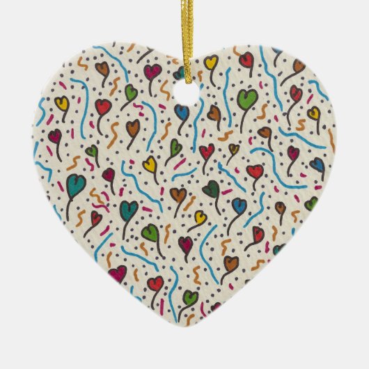 Multi Herz-Verzierung A7 Keramikornament (Vorne)