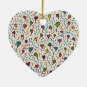 Multi Herz-Verzierung A7 Keramikornament (Hinten)