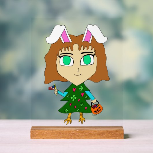 Multi Holiday Chibi Acrylschild (Neutral)