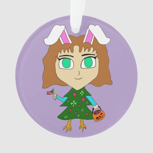 Multi Holiday Chibi Ornament (Vorderseite)
