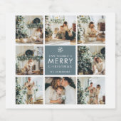 Multi-Holiday-Fotos | Frohe Weihnachten | Geschenk Bierflaschenetikett (Einzelnes Label)