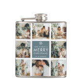 Multi-Holiday-Fotos | Frohe Weihnachten | Geschenk Flachmann (Vorderseite)