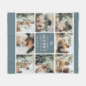 Multi-Holiday-Fotos | Frohe Weihnachten | Geschenk Fleecedecke (Vorderseite (Horizontal))