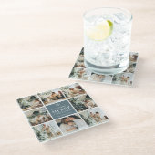 Multi-Holiday-Fotos | Frohe Weihnachten | Geschenk Glasuntersetzer (Schrägansicht)