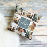 Multi-Holiday-Fotos | Frohe Weihnachten | Geschenk Kissen<br><div class="desc">Collage Holiday Fotos | Frohe Weihnachten | Geschenk</div>