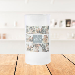 Multi-Holiday-Fotos   Frohe Weihnachten   Geschenk Mattglas Bierglas