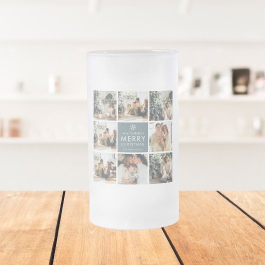 Multi-Holiday-Fotos | Frohe Weihnachten | Geschenk Mattglas Bierglas