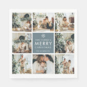 Multi-Holiday-Fotos | Frohe Weihnachten | Geschenk Serviette (Vorderseite)