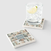 Multi-Holiday-Fotos | Frohe Weihnachten | Geschenk Steinuntersetzer (Seitenansicht)