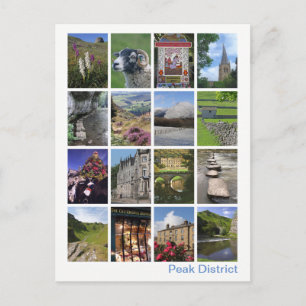 Multi-Image des Peak District 3 Postkarte