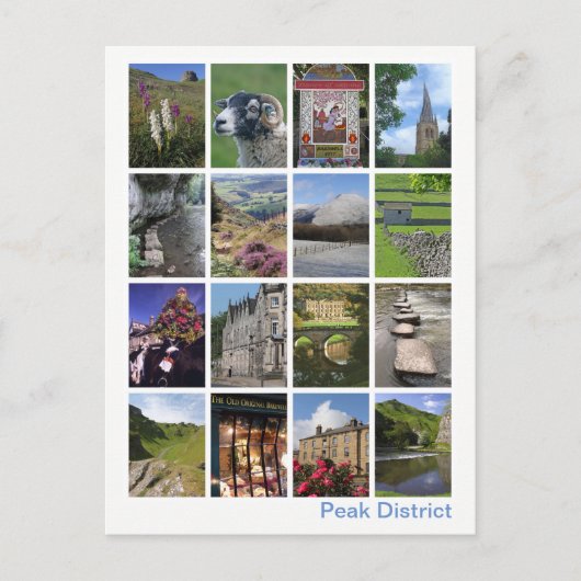 Multi-Image des Peak District 3 Postkarte (Vorderseite)