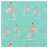 Multi kleines Mustergewebe des Weihnachtsflamingos Stoff (Nahaufnahme)