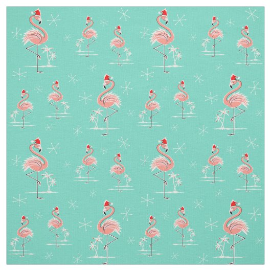 Multi kleines Mustergewebe des Weihnachtsflamingos Stoff (Muster)