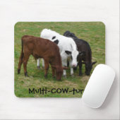 Multi-KUH-tural. Multikulturelles Vieh Mousepad (Mit Mouse)
