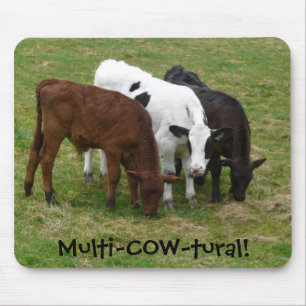 Multi-KUH-tural. Multikulturelles Vieh Mousepad