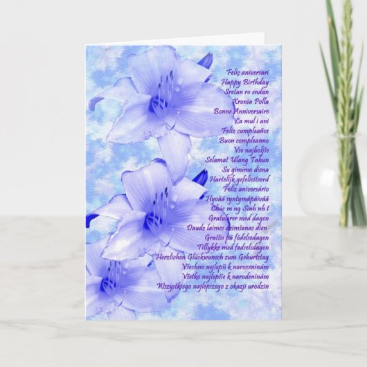 Multi-Language BIrthday Card Karte (Vorderseite)