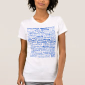 Multi Language, Health Text T - Shirt - Ihre Farbe (Vorderseite)
