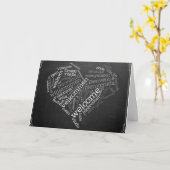 Multi Language Welcome Chalkboard Postkarte (Gelbe Blume)