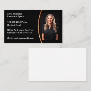 Multi-Line Insurance Broker Business Cards Visitenkarte