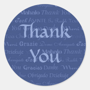 Multi-Lingual Dankeschön Sticker
