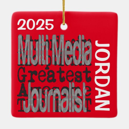 Multi-Media-Journalist Extraordinaire CUSTOM Keramikornament (Rückseite)