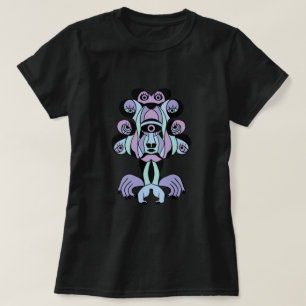Multi-Mit Augen Abstrakt Totem T-Shirt