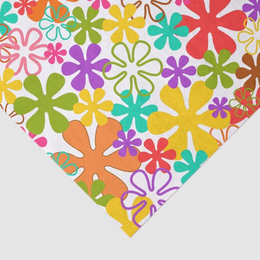 Multi mit Blumenfarbe Seidenpapier (Ausschnitt)