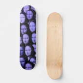 Multi-Mona in Blau - 70er Style Skateboard (Vorderseite)