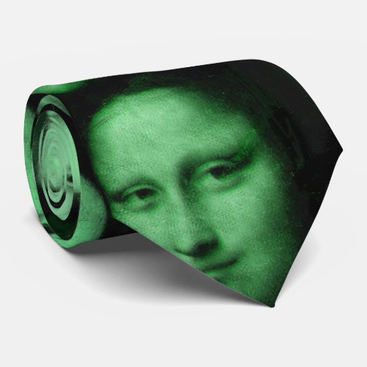 Multi-Mona in Grün Krawatte (Gerollt)