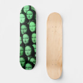 Multi-Mona in Grün Skateboard (Vorderseite)