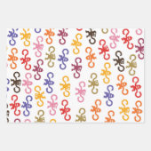 Multi-Monkey Business Geschenkpapier 3 Bögen Set (Vorderseite 2)