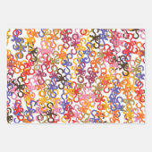 Multi-Monkey Business Geschenkpapier 3 Bögen Set (Vorderseite)