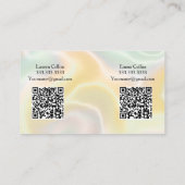 Multi-Name-Iris-Holografische-Doppel-QR-Code Visitenkarte (Rückseite)
