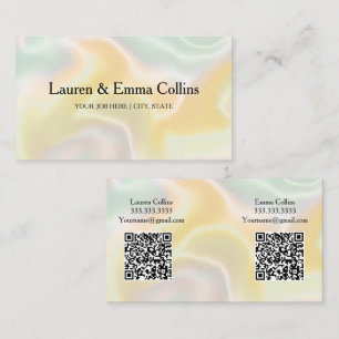 Multi-Name-Iris-Holografische-Doppel-QR-Code Visitenkarte
