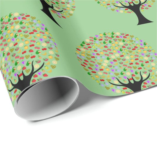 Multi-Obstbaum Thunder_Cove Geschenkpapier (Rolleneckpunkt)