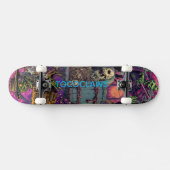 Multi-Panel Zombie Samurai & Chained Barrel Horror Skateboard (Horizontal)