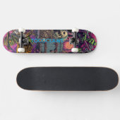 Multi-Panel Zombie Samurai & Chained Barrel Horror Skateboard (Horizontal)