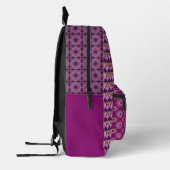 Multi-Pattern-Liebe Lila Boho Bedruckter Rucksack (Links)
