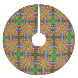 multi pattern polyester weihnachtsbaumdecke